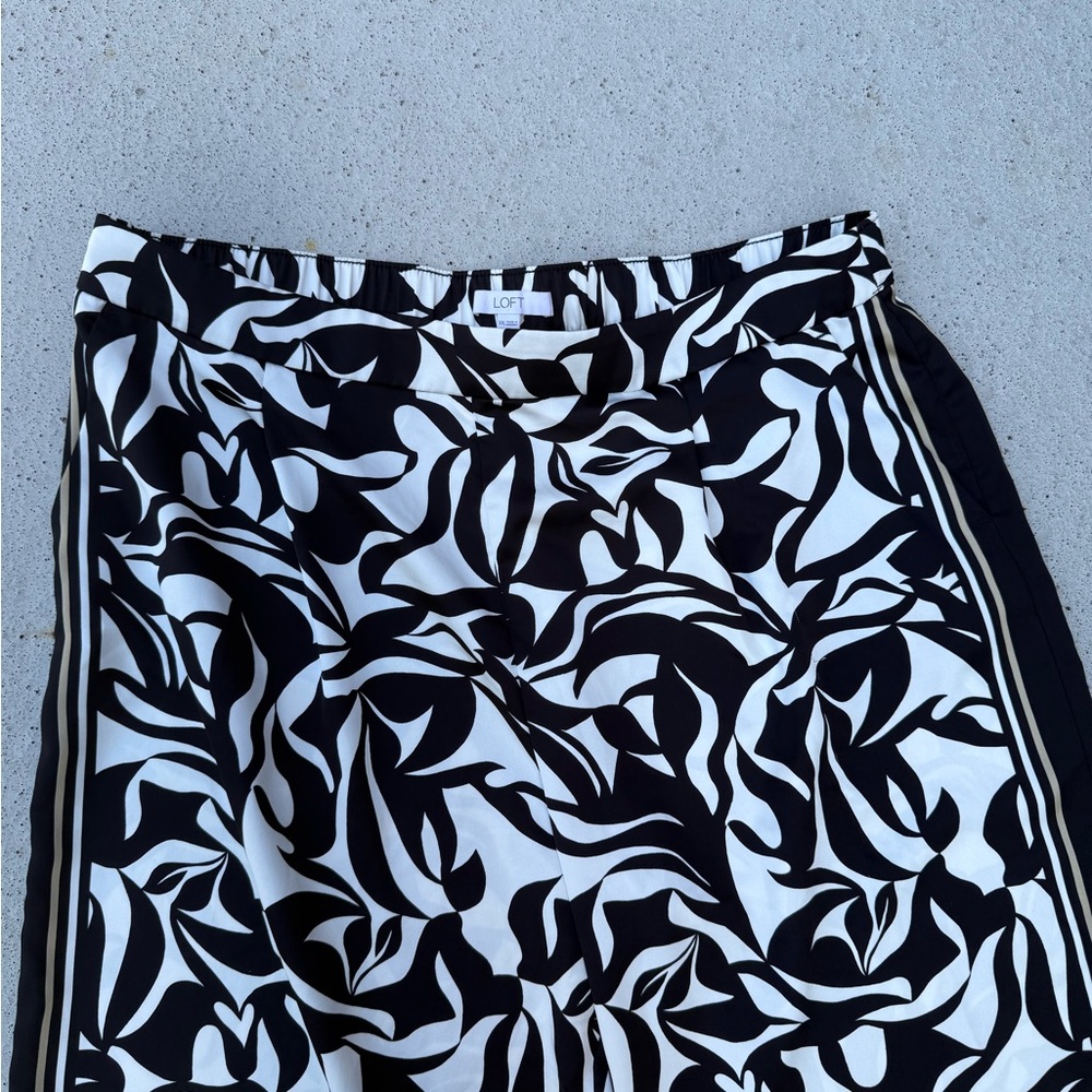 Loft Black and White Patterned Pant Size XXL - Picture 4 of 15